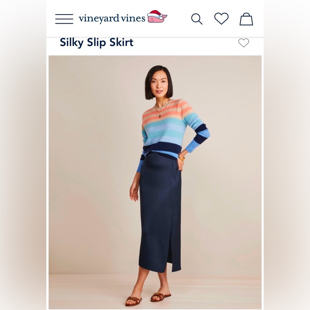 NWT Vineyard Vines XL Silky skirt -Tea Rose - Picture 7 of 7